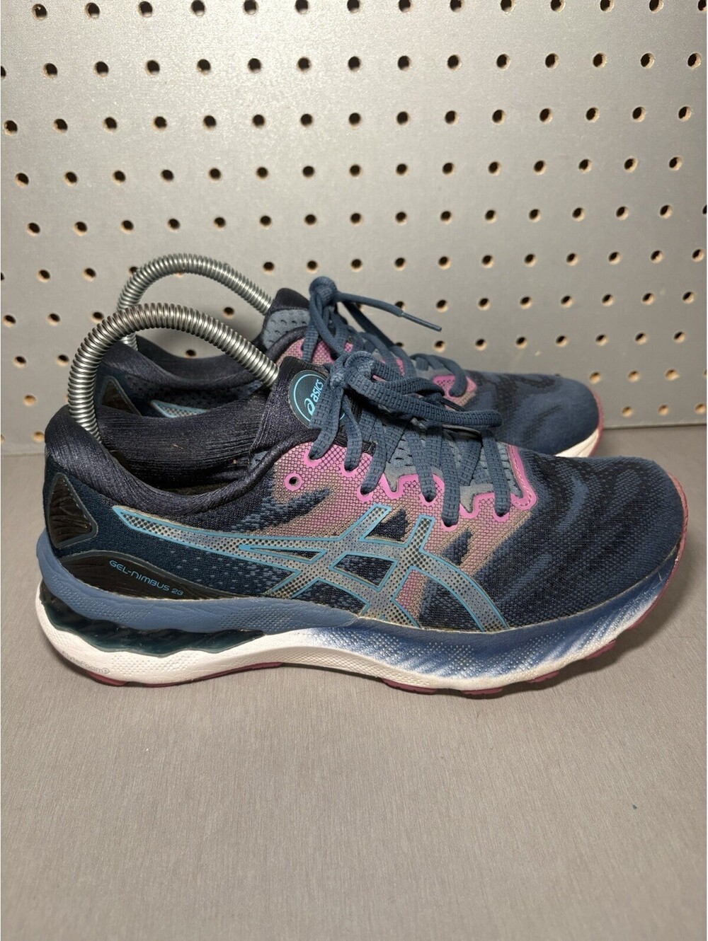 ASICS GEL Nimbus 23 Shoes Womens Sz 8 Blue Purple Running Sneakers 1012A885